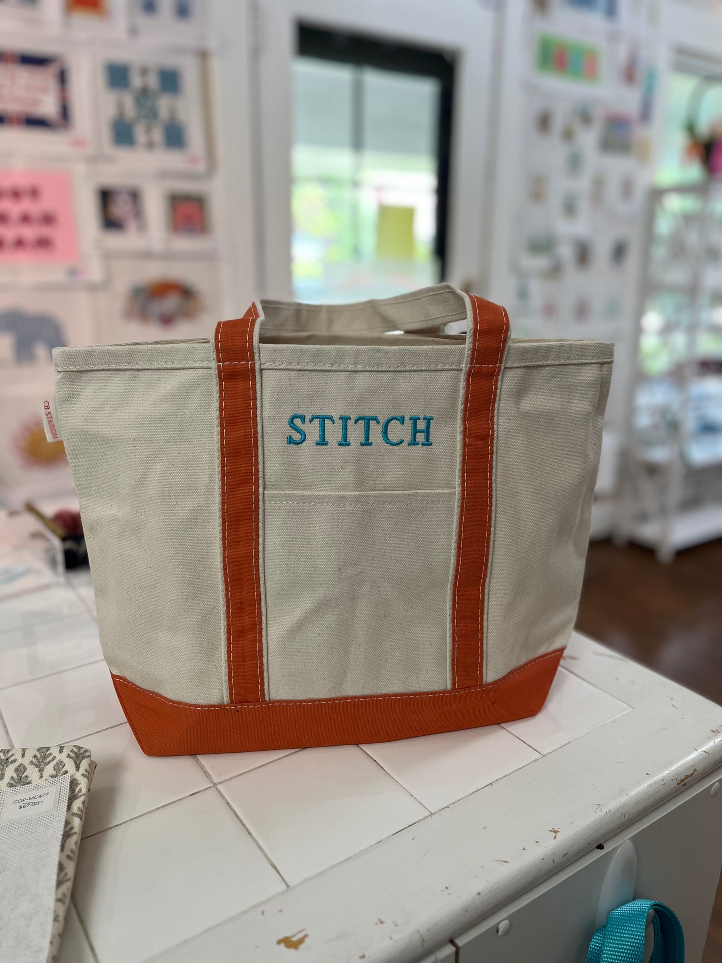 STITCH Orange Medium Tote