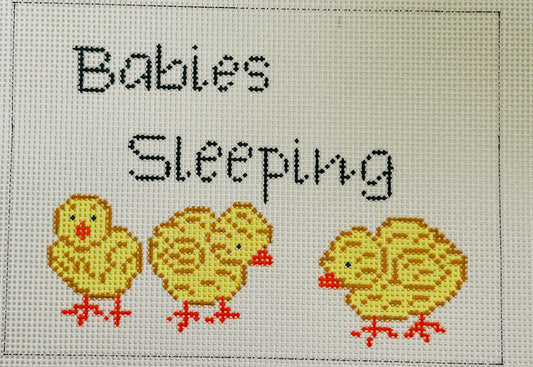 Babies Sleeping Sign with Baby Chicks