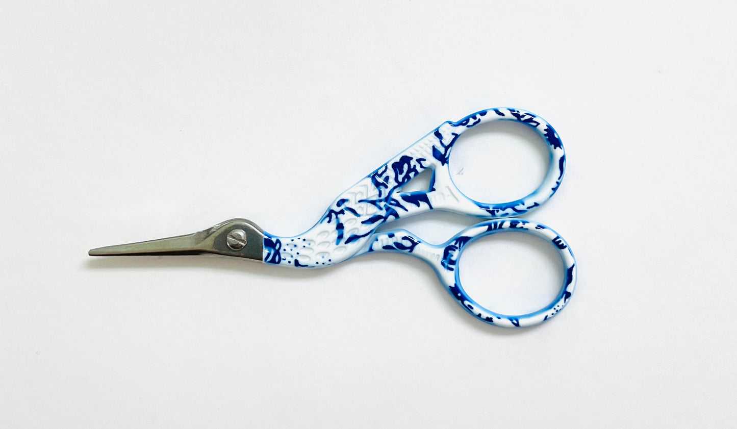 Embroidery Scissors Blue and White