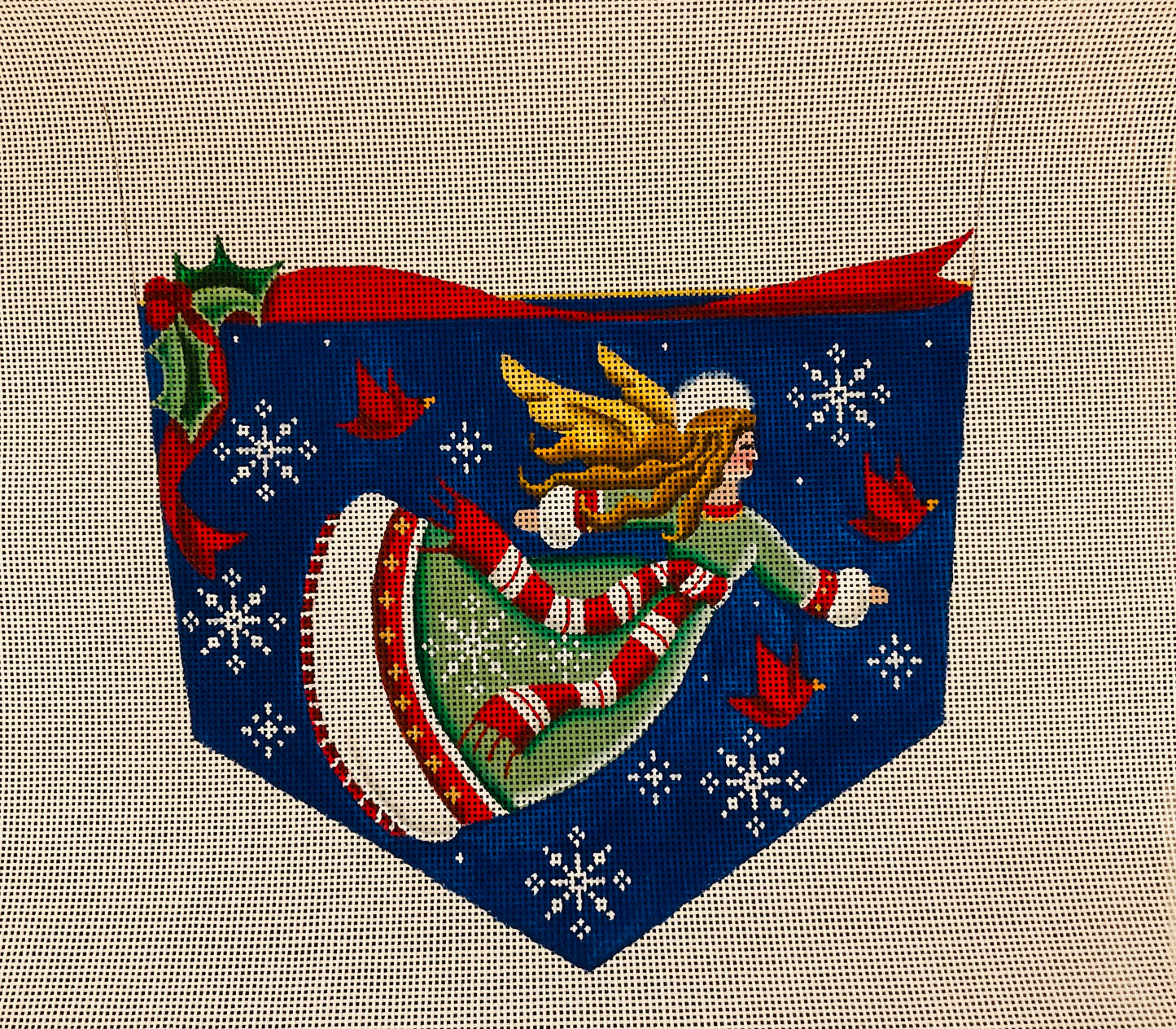 Stocking Cuff Cardinal Angel