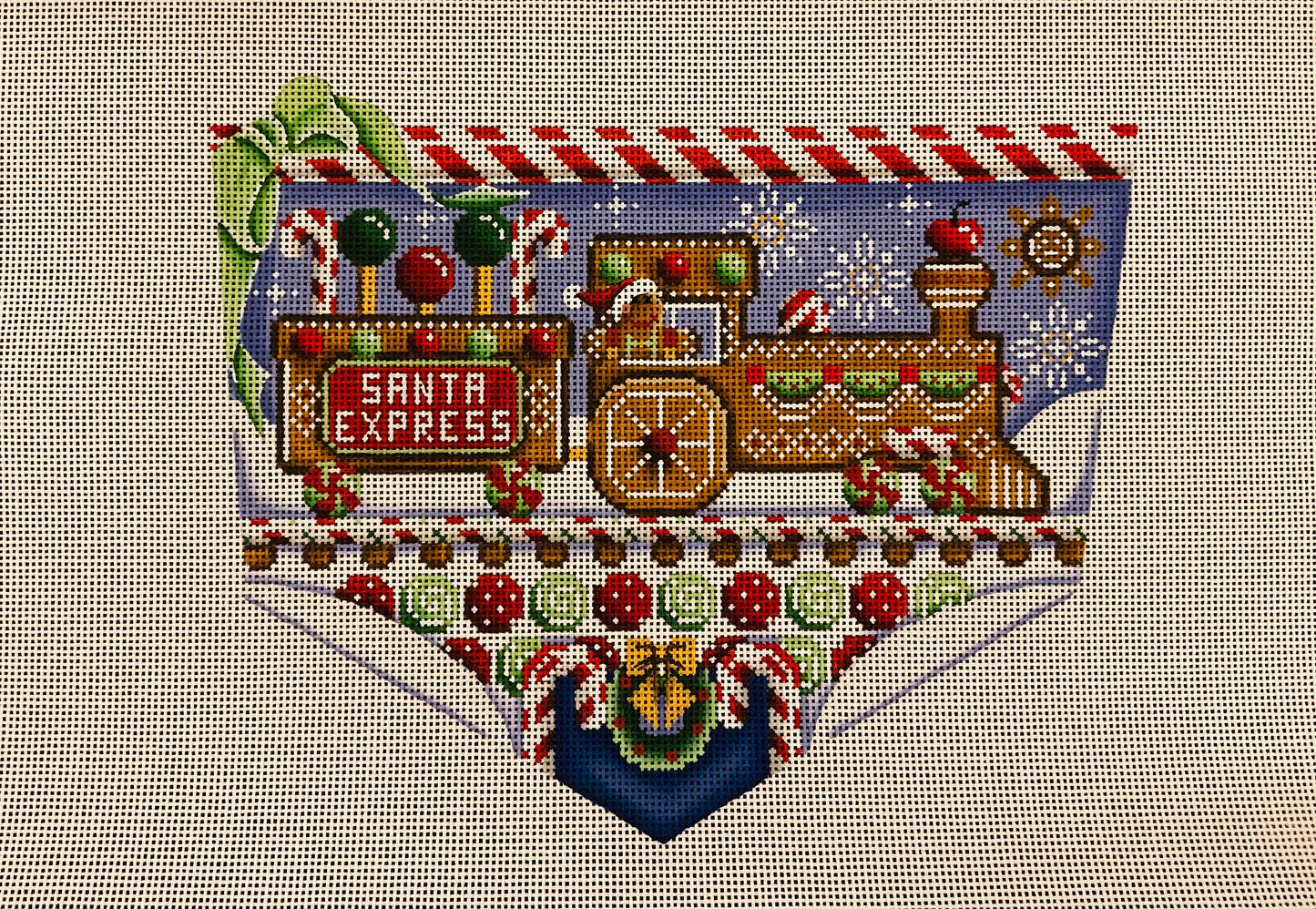 Stocking Cuff Gingerbread Train