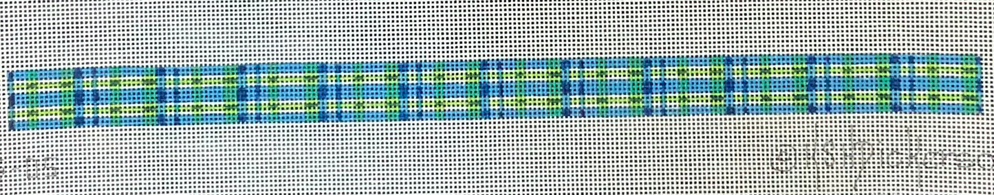 Dog Collar Green/Blue Plaid