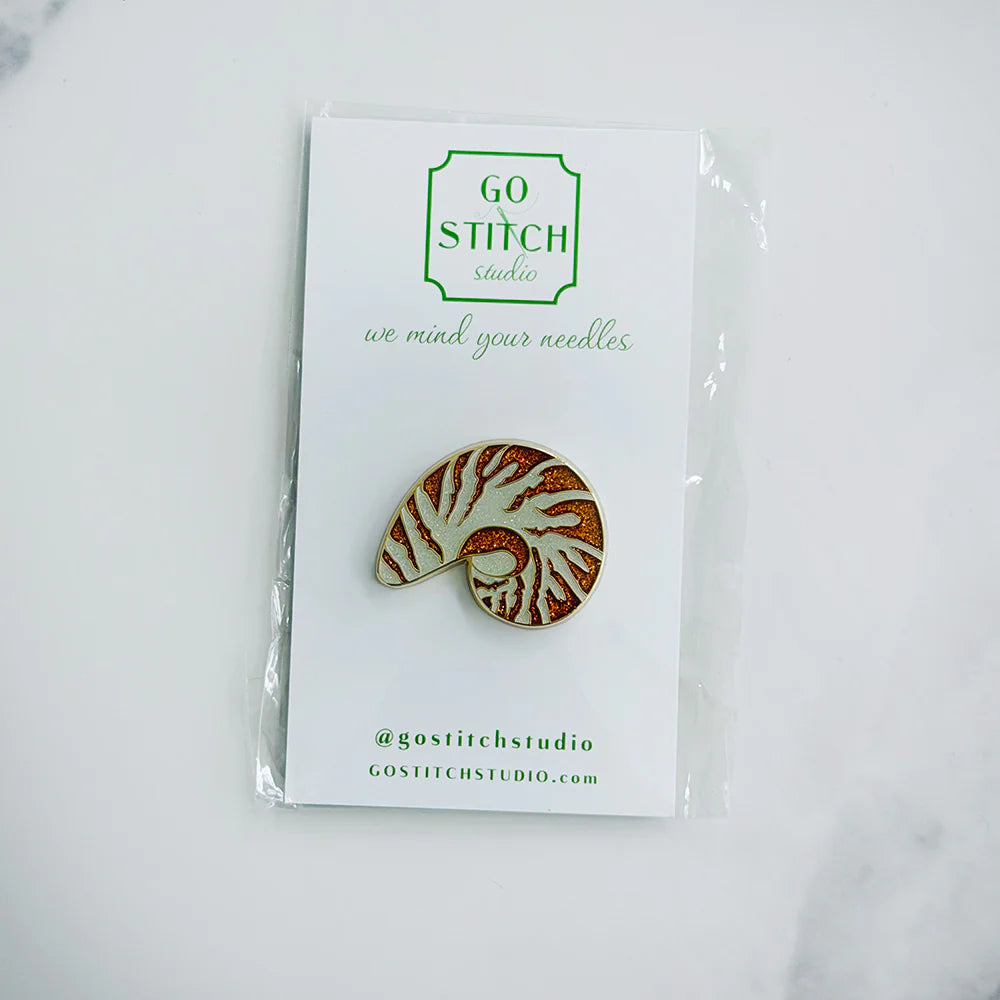 Nautilus Shell Needle Minder - Go Stitch Studio