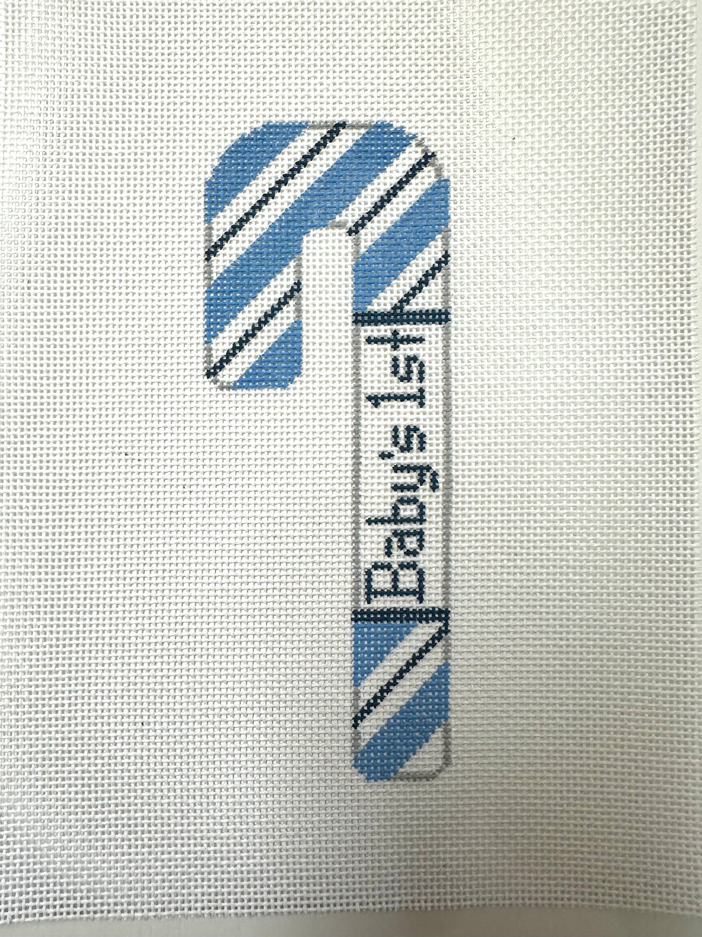 Candy Cane Blue Stripes Baby’s 1st