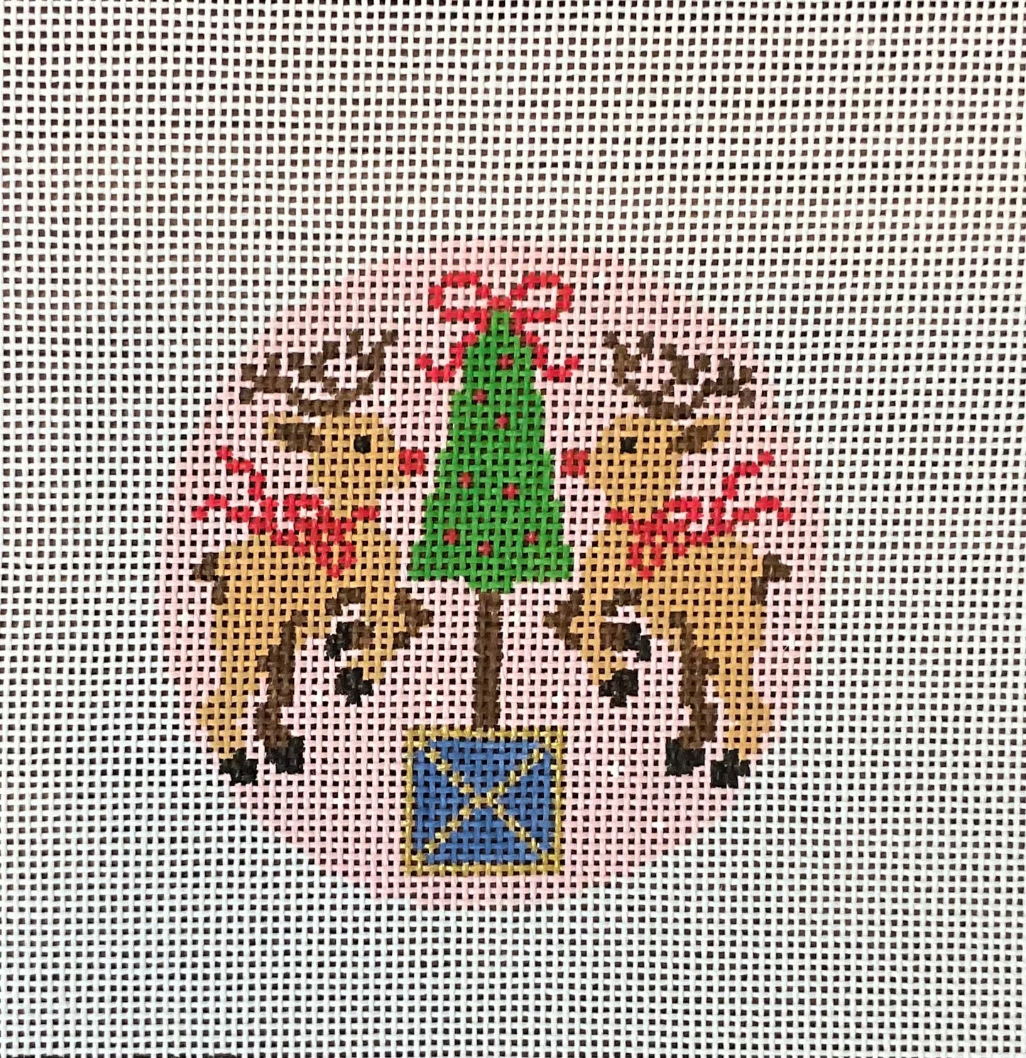 Rudolph with Topiary Pink Round