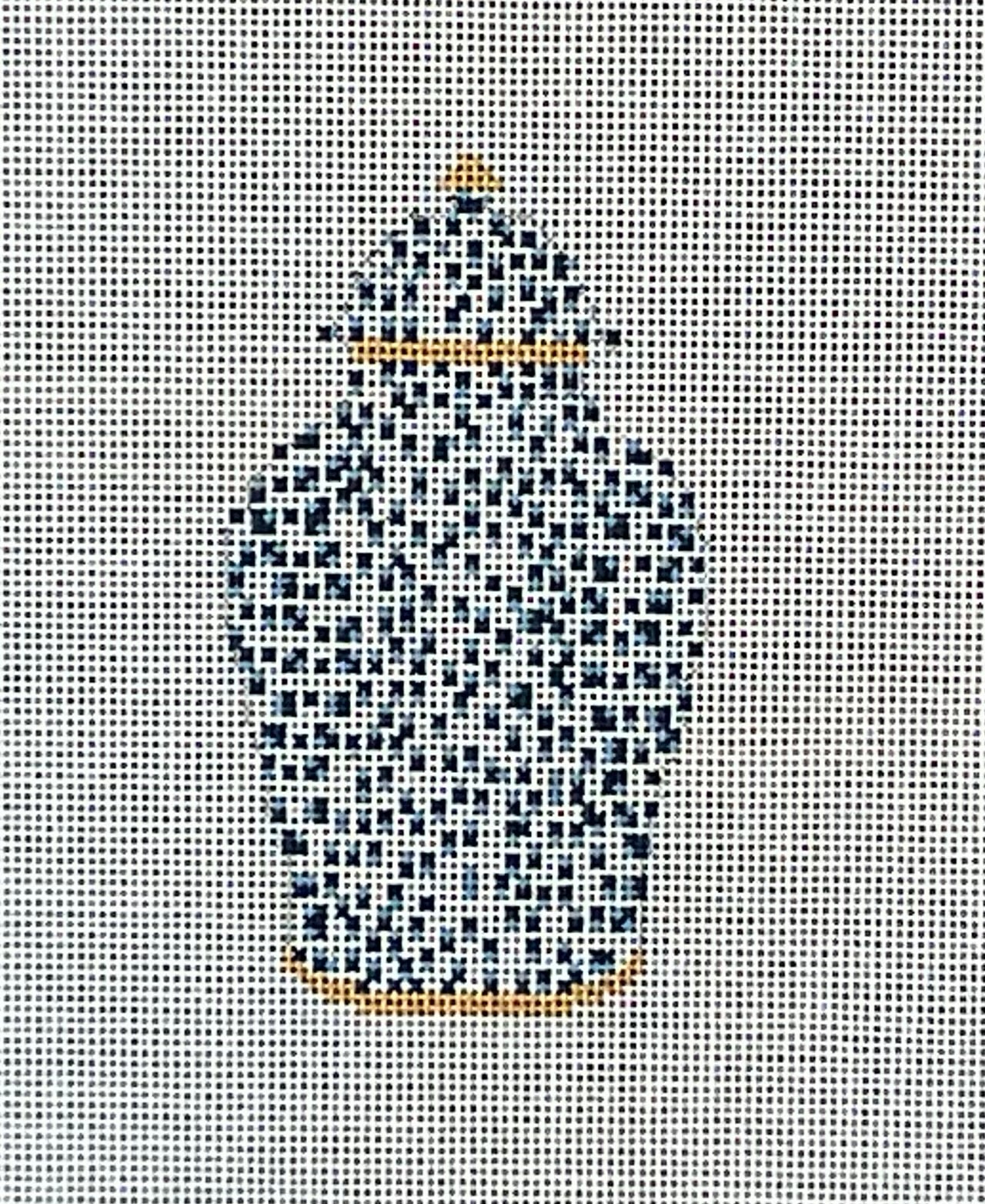 French Dots Ginger Jar Navy