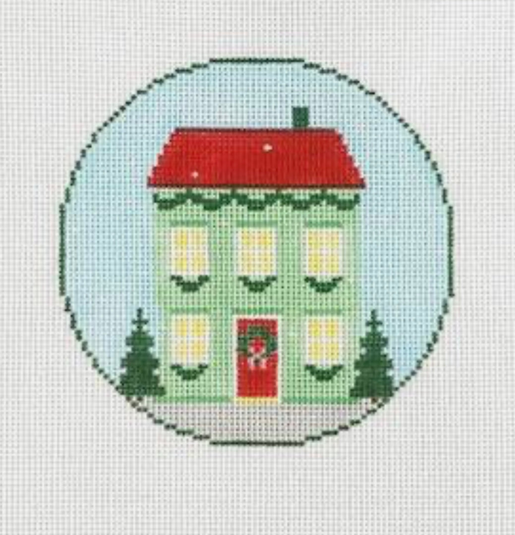 Mint Green Christmas Home with Stitch Guide