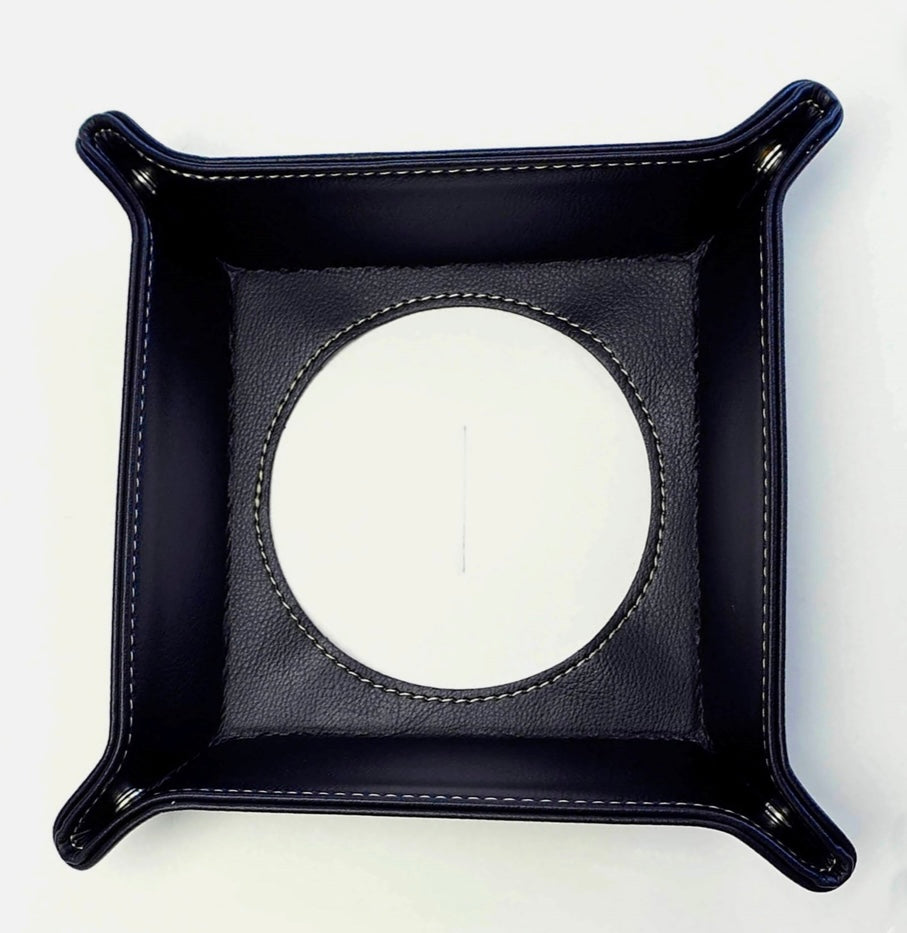 Black Large Square Snap Tray