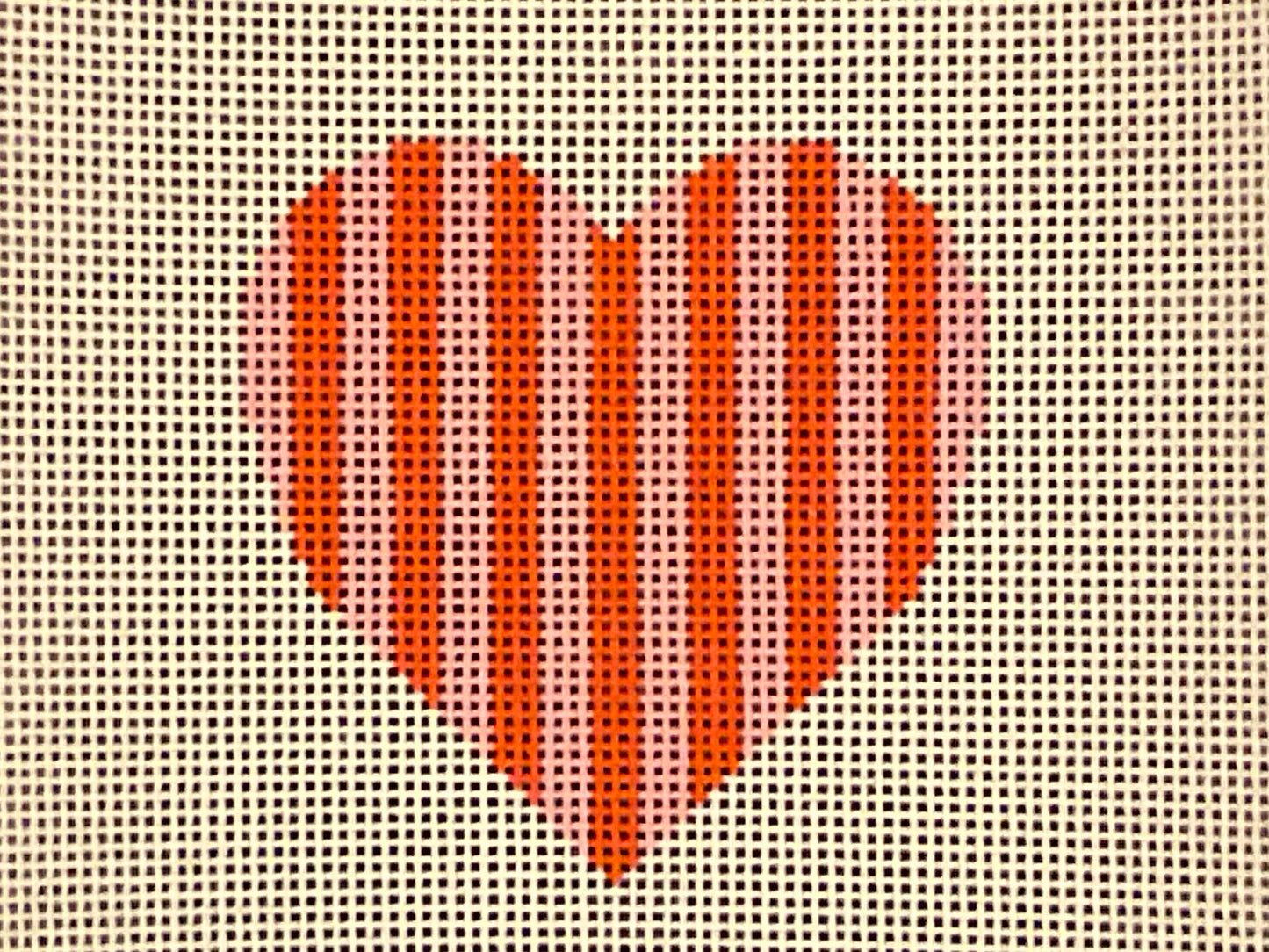 Heart Pink and Orange Stripe