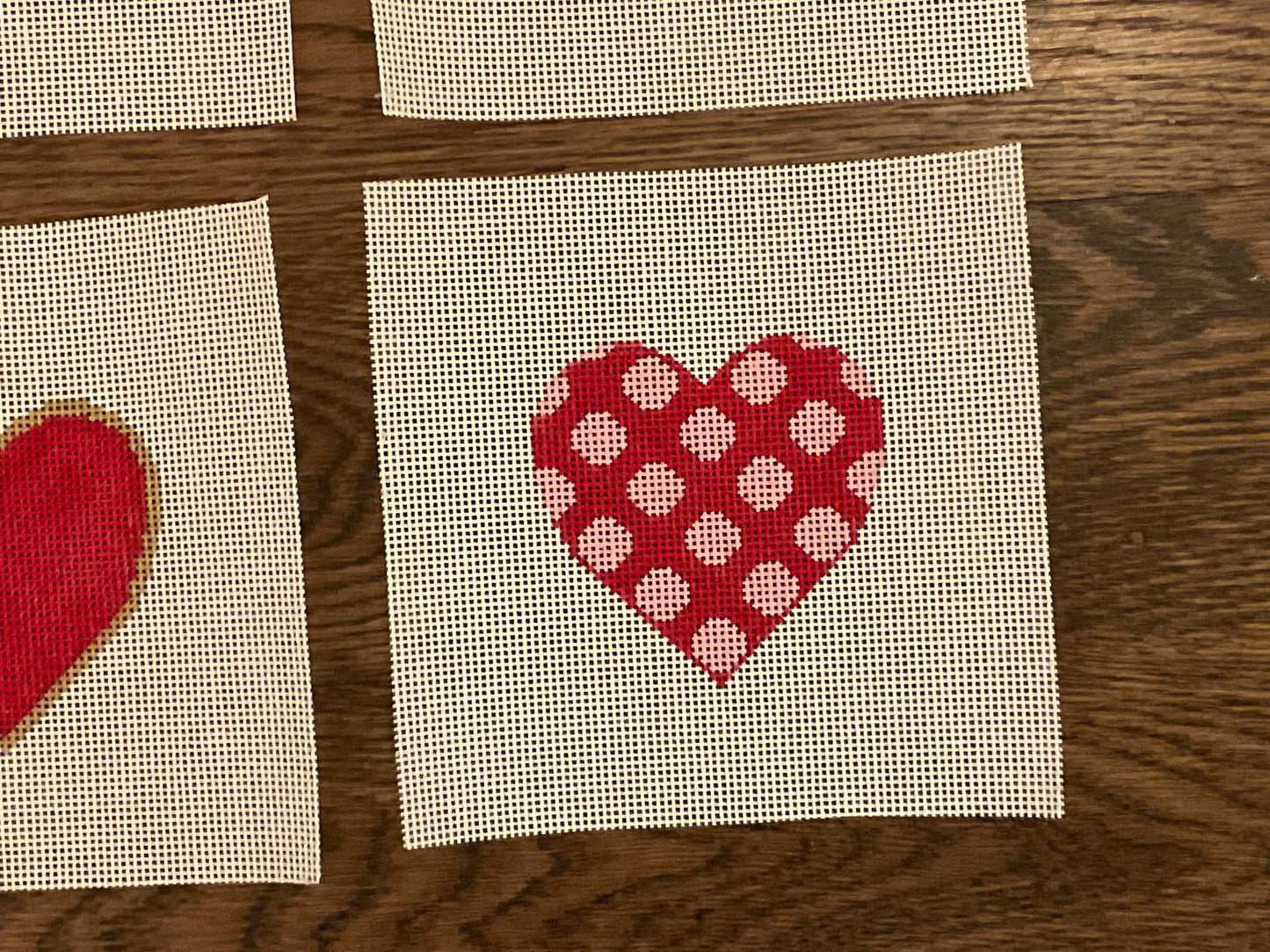 Heart Red with Pink Polka Dots