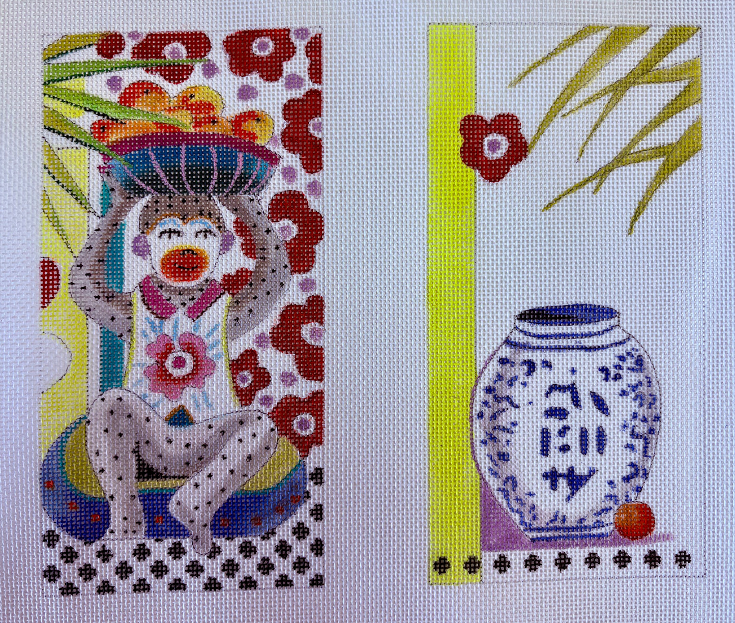 Monkey with Fruit Eyeglass Case