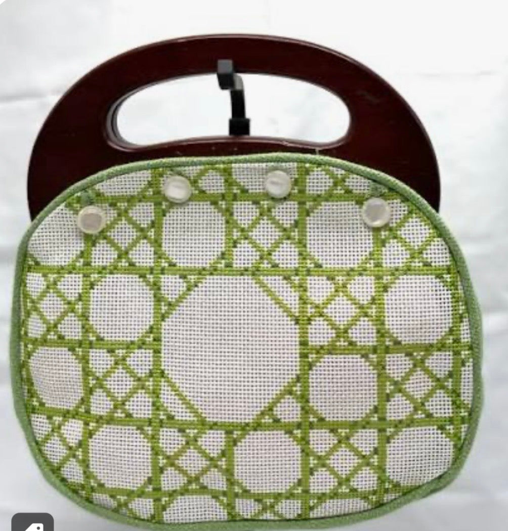 Ann Kay Studio Bermuda Bag Cover Green Lattice
