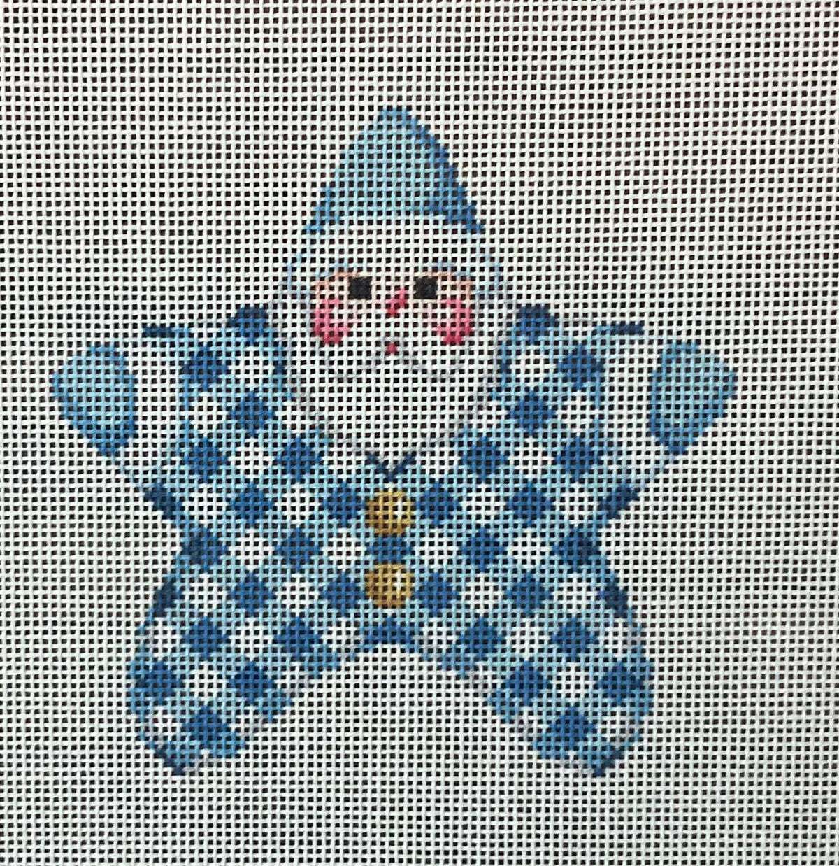 Baby Blue Gingham PJ Santa