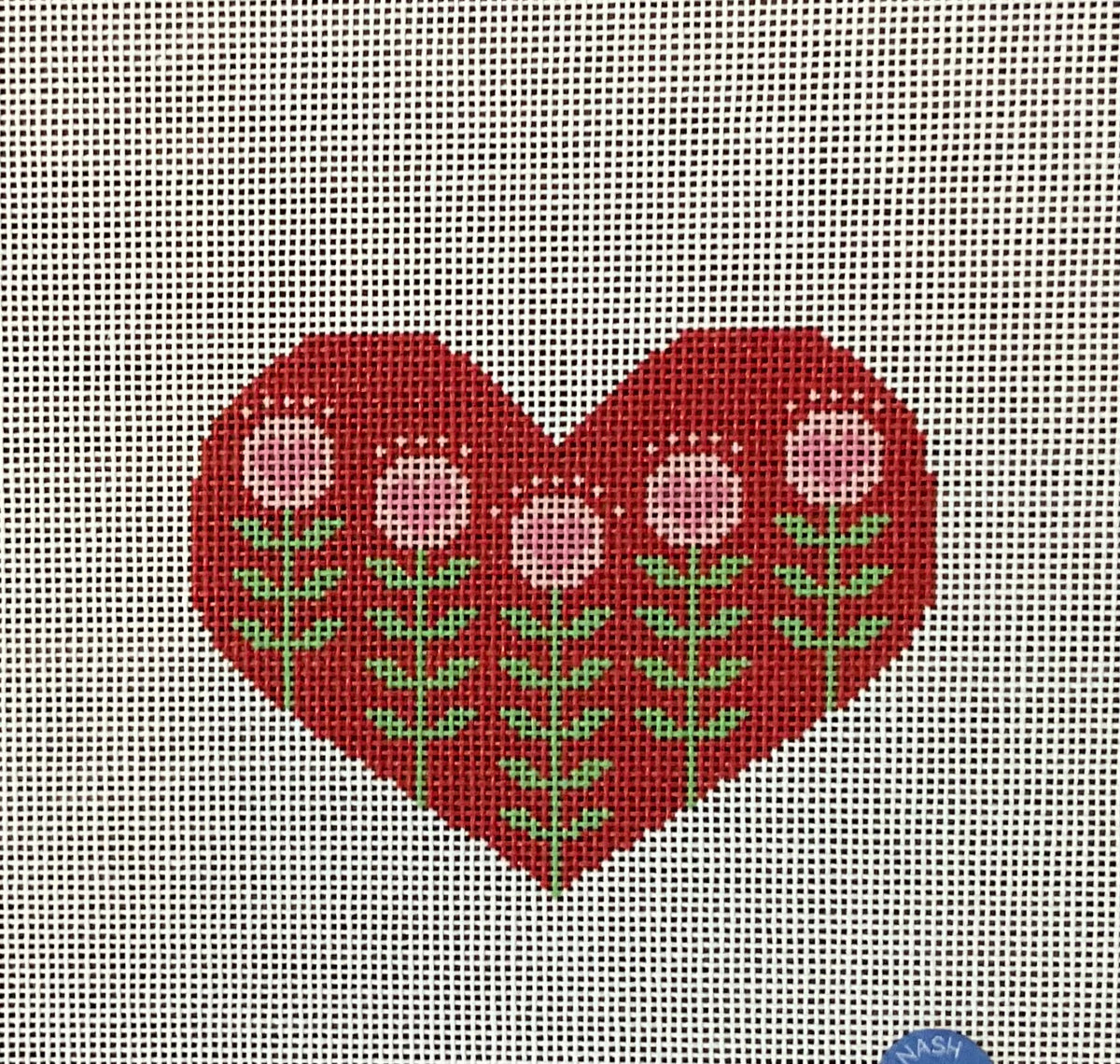 Block Print Red Heart