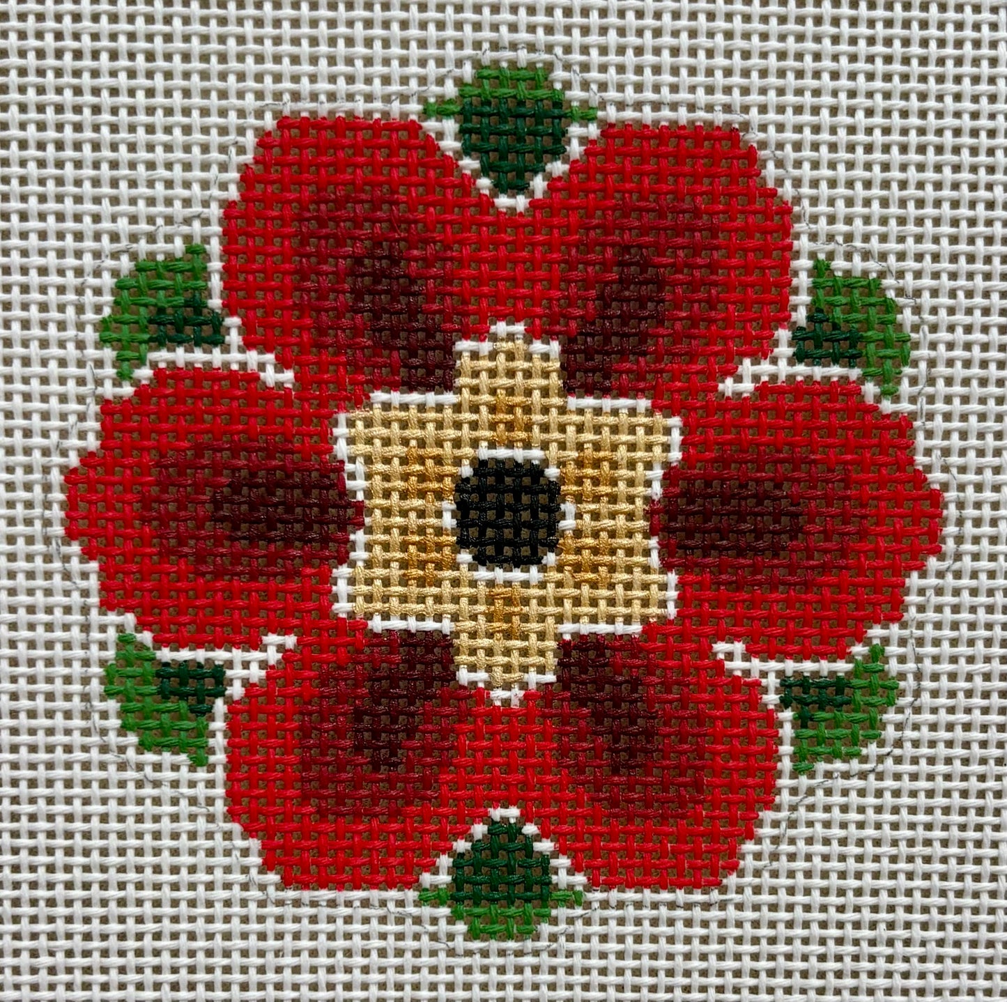 Geometric Flower Insert Red/Gold 13