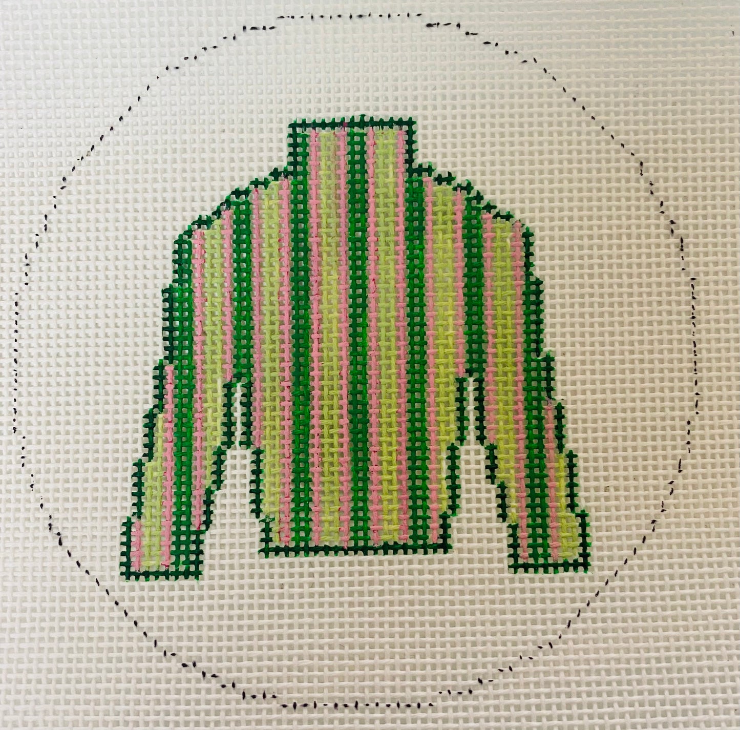 Jockey Silk Pink/Green Stripes/Kalem