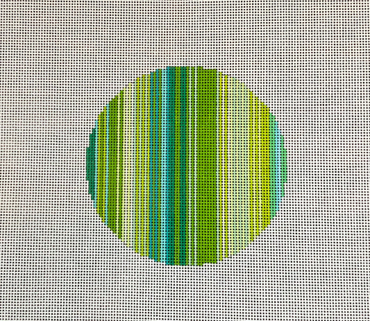 Round Green Stripes