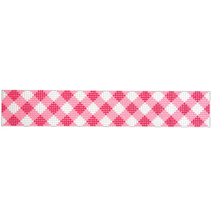 Pink Gingham Key Fob