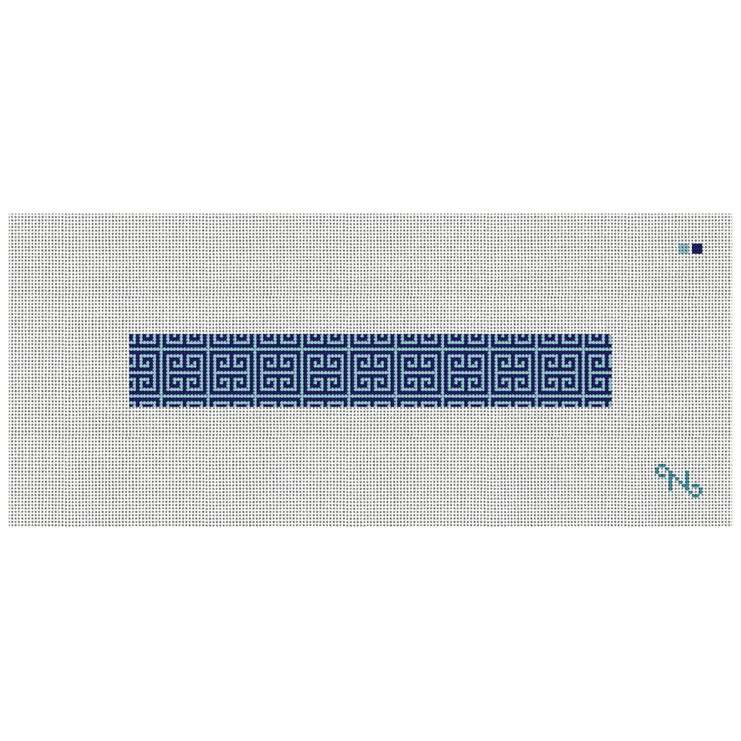 Blue Geometric Key Fob