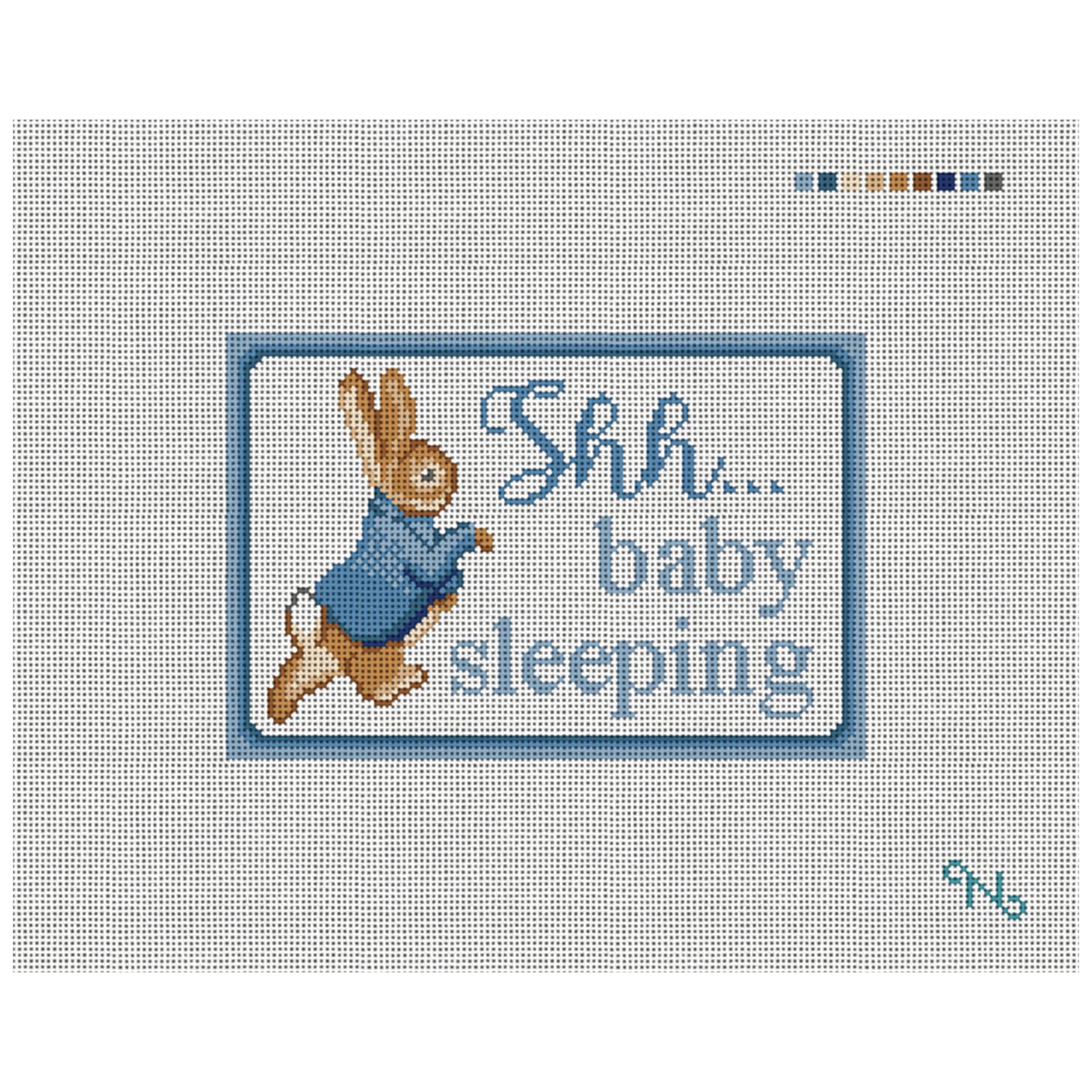 Shh…baby sleeping Peter Rabbit Blue