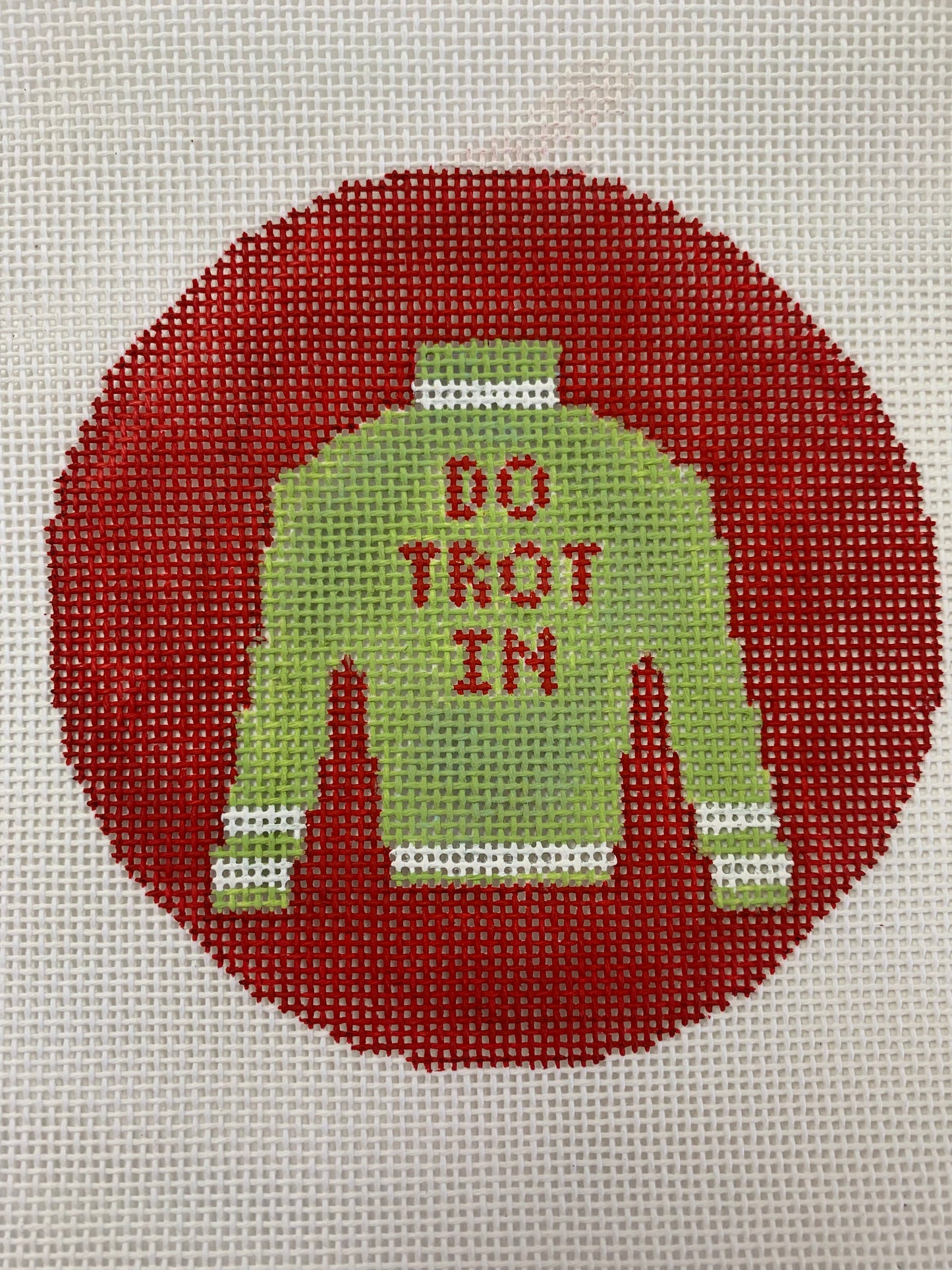 Jockey Silk “Do Trot In” Green Round