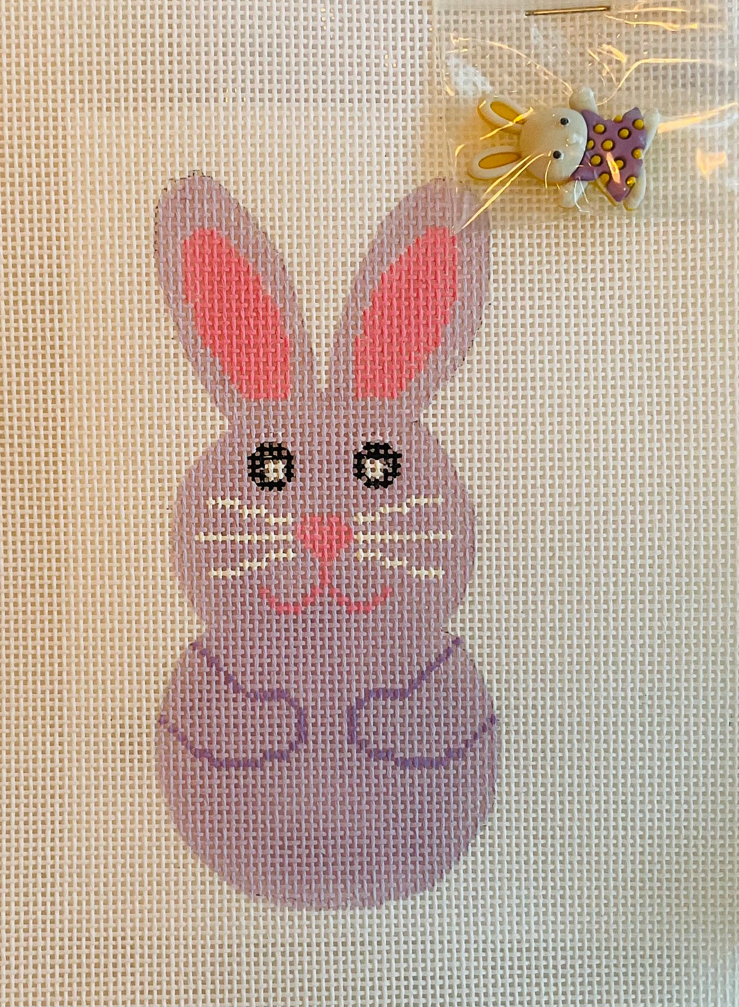 Bunny Smiles Lavender with Stitch Guide