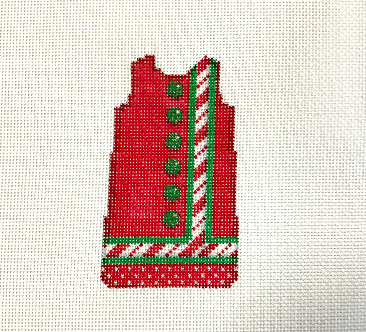 Shift Dress Candy Cane Border