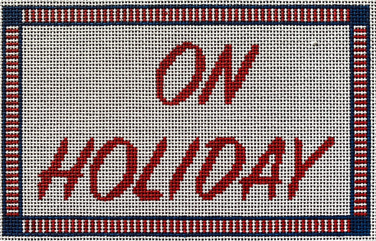 On Holiday Saying Needlepoint Canvas