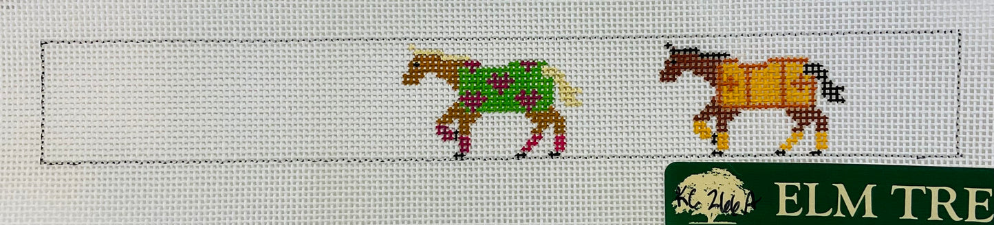 Horses & Blankets - Key Fob - Room for Initials