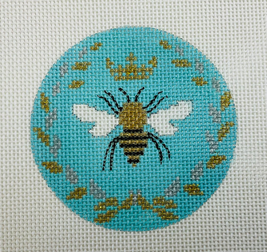 Bee on Blue Round