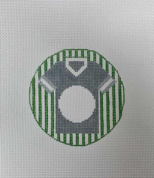 Jersey Monogram Round Needlecraft Canvas