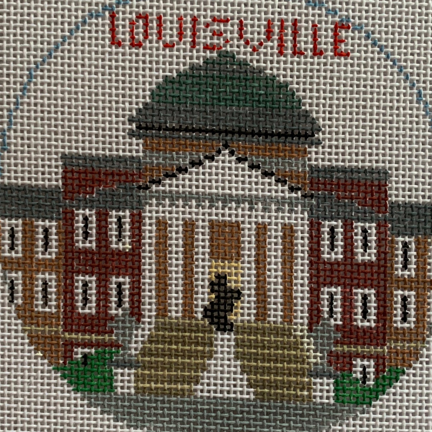 University of Louisville Round Needlecraft Canvas