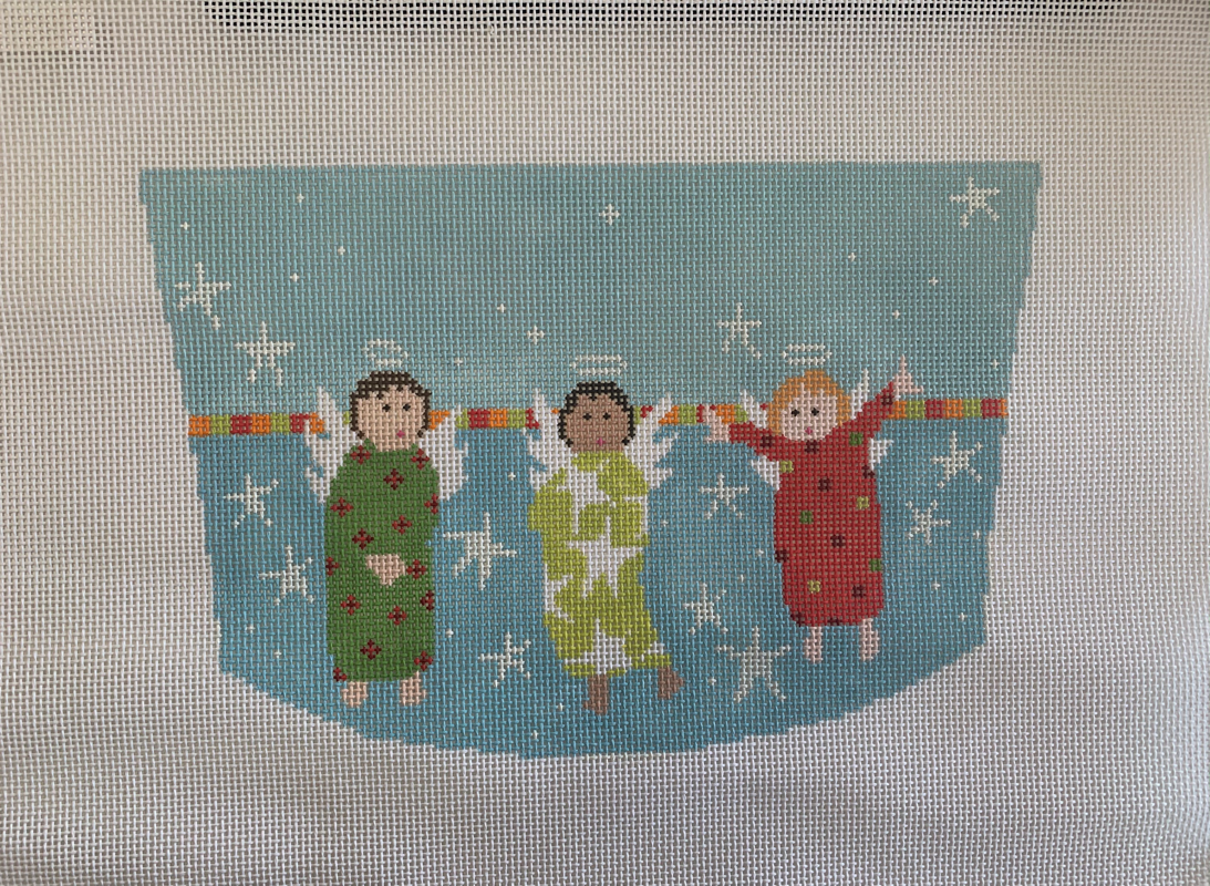 Stocking Cuff 3 Angels Needlecraft Canvas