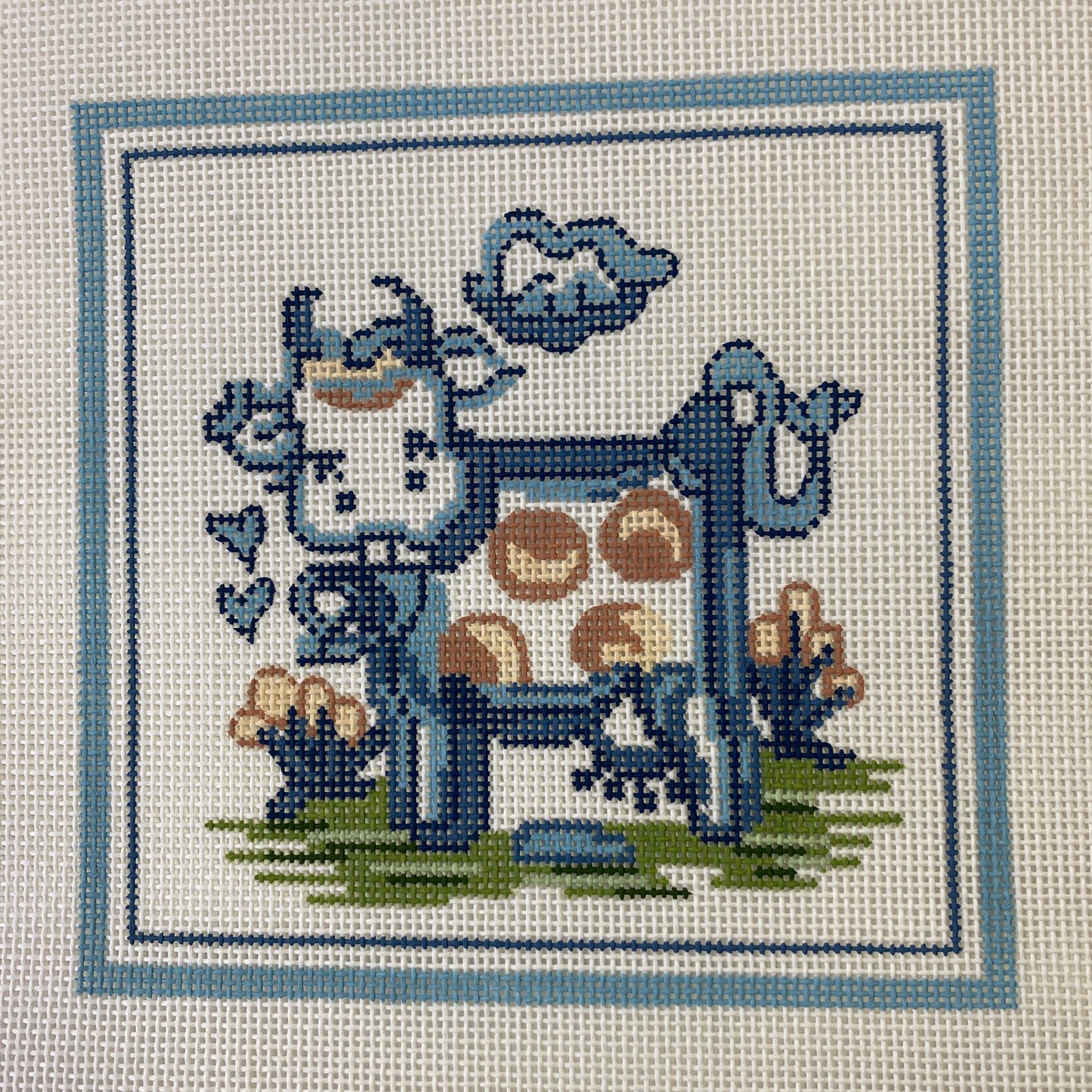 Hadley Small Cow Needlecraft Canvas