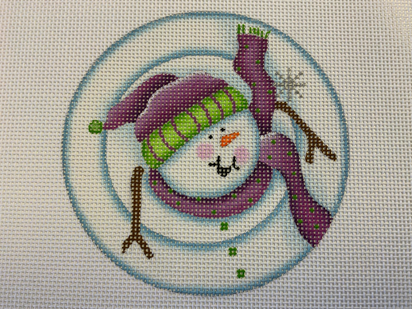 Stacked Snowman "Samantha" Needlecraft Canvas