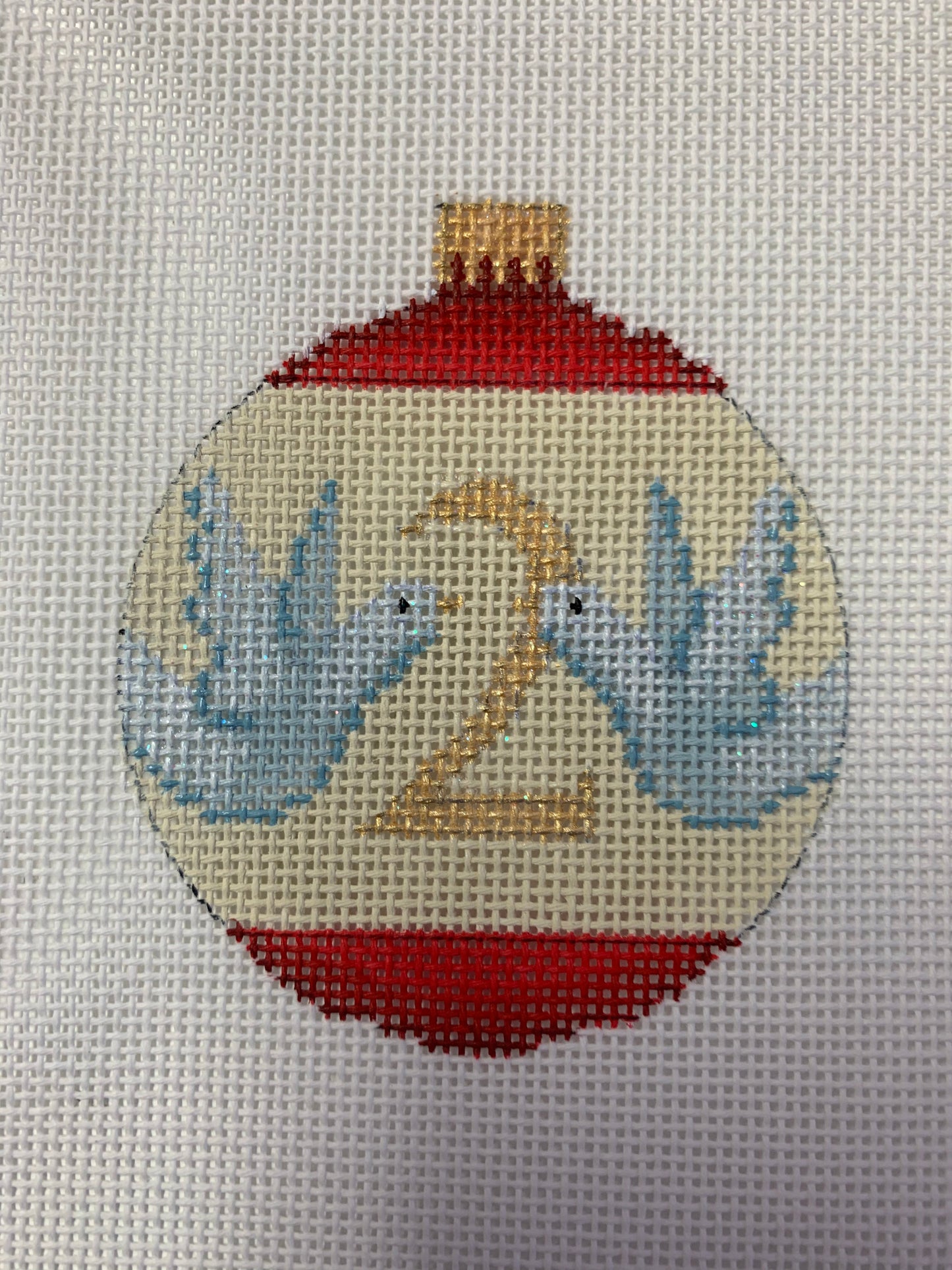 2 Turtle Doves 12 Days of Christmas Needlecraft Canvas