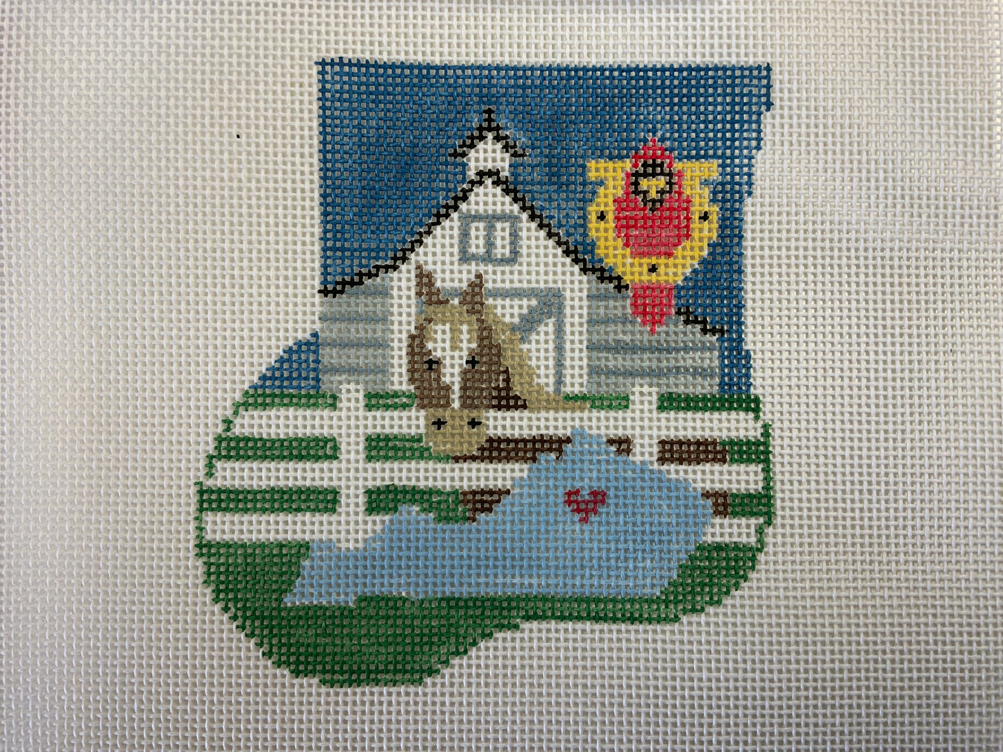 Minisock Kentucky with Horse Needlecraft Canvas