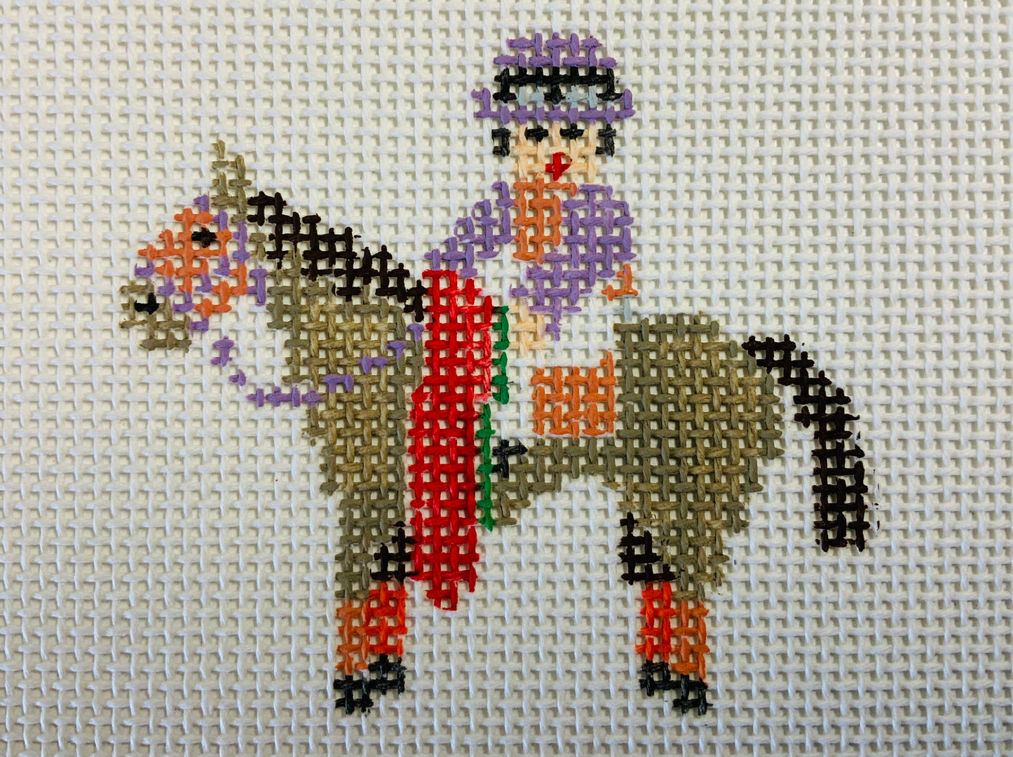 Winning Horse with Jockey Needlecraft Canvas