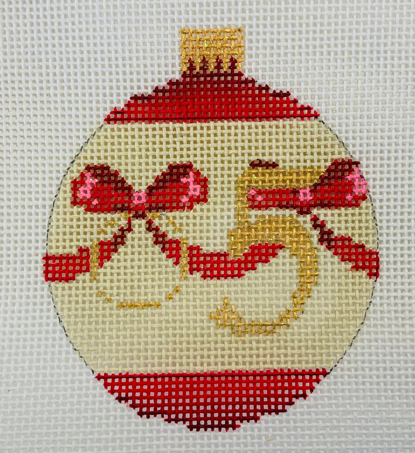 5 Gold Rings 12 Days of Christmas Needlecraft Canvas