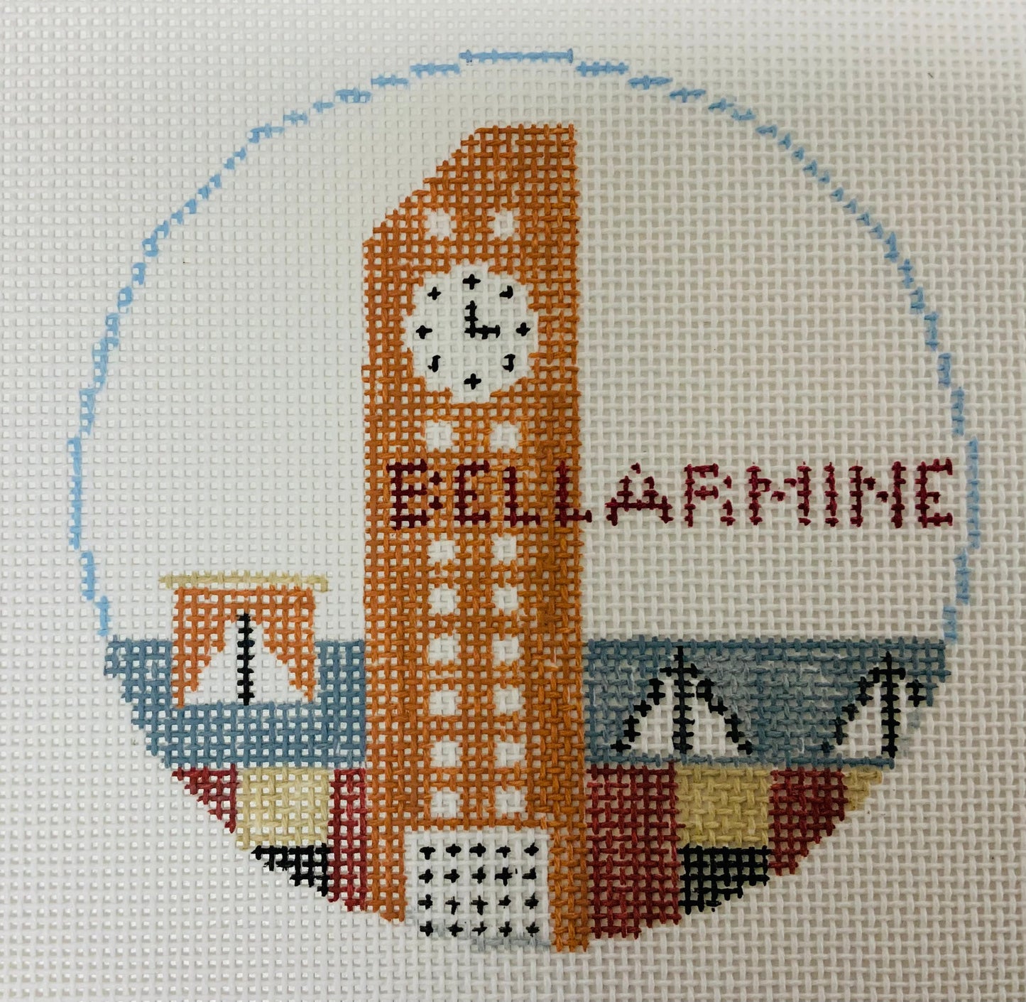Bellarmine University Round Needlecraft Canvas