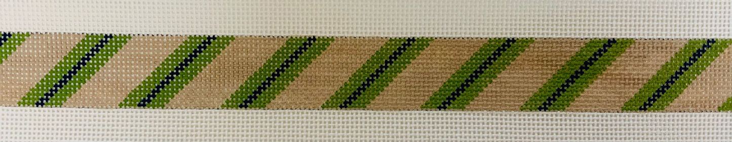 Belt Stripe Khaki/Green Needlecraft Canvas