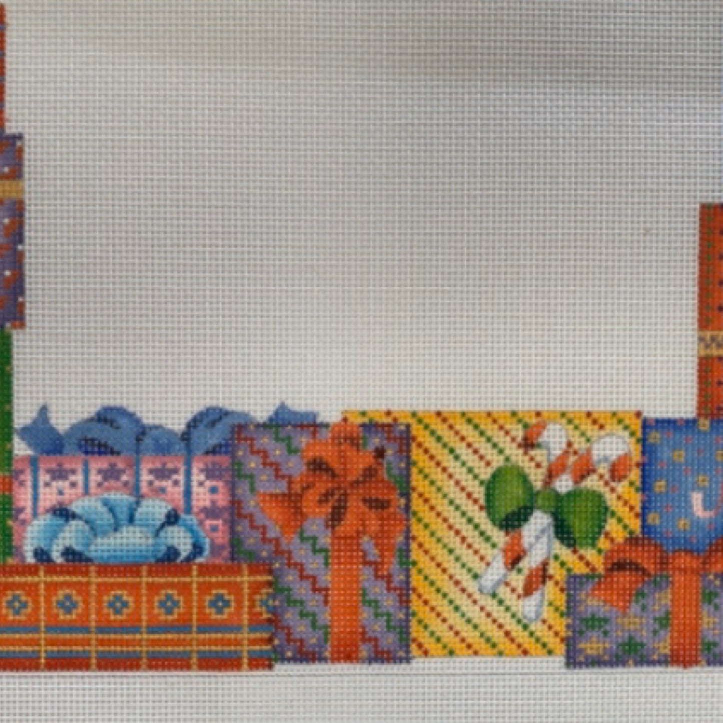 Stocking Cuff Packages Needlecraft Canvas