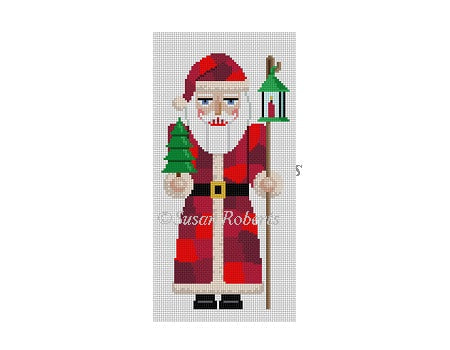 Nutcracker, Patchwork Santa Needlecraft Canvas
