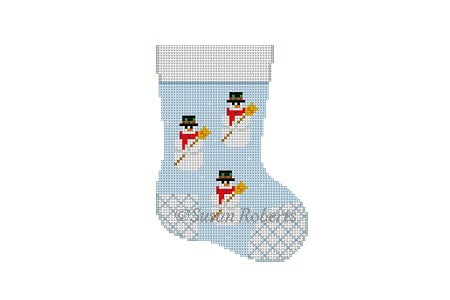 Snowmen, Mini-Sock Needlecraft Canvas