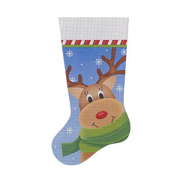 Wrapped-Up Reindeer Stocking Needlecraft Canvas