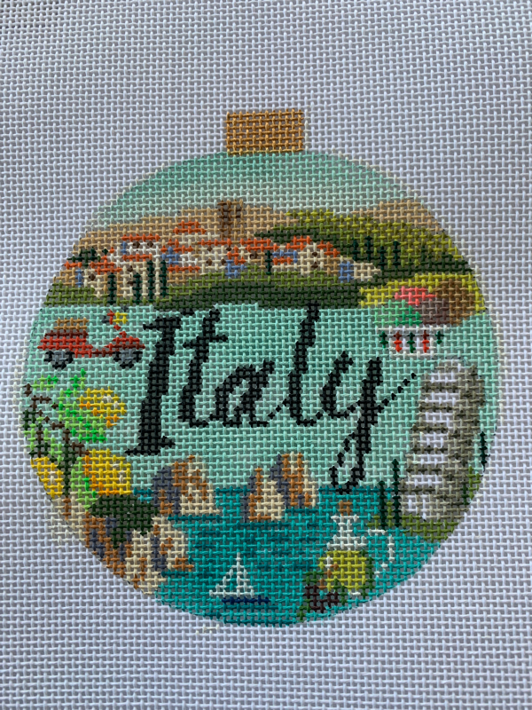 Italy Round Needlecraft Canvas