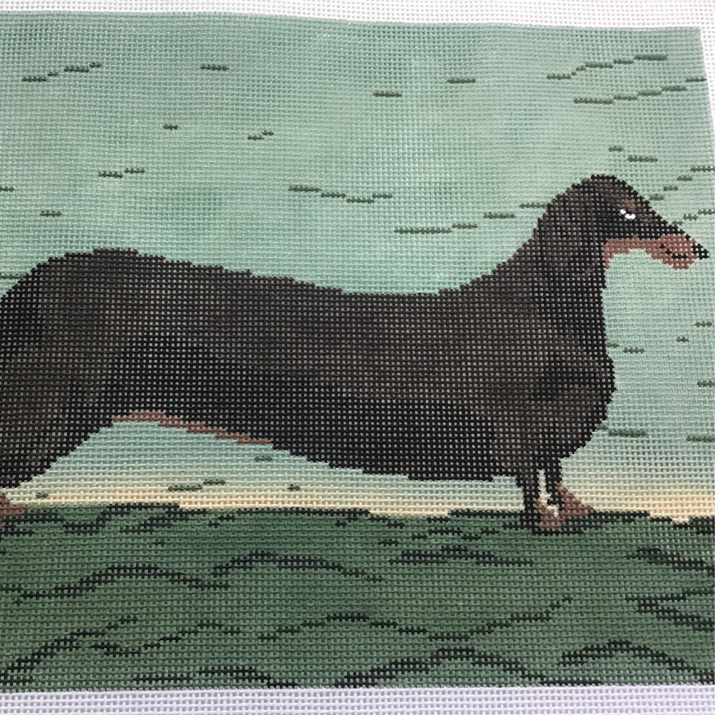 Delilah Daschund Needlecraft Canvas