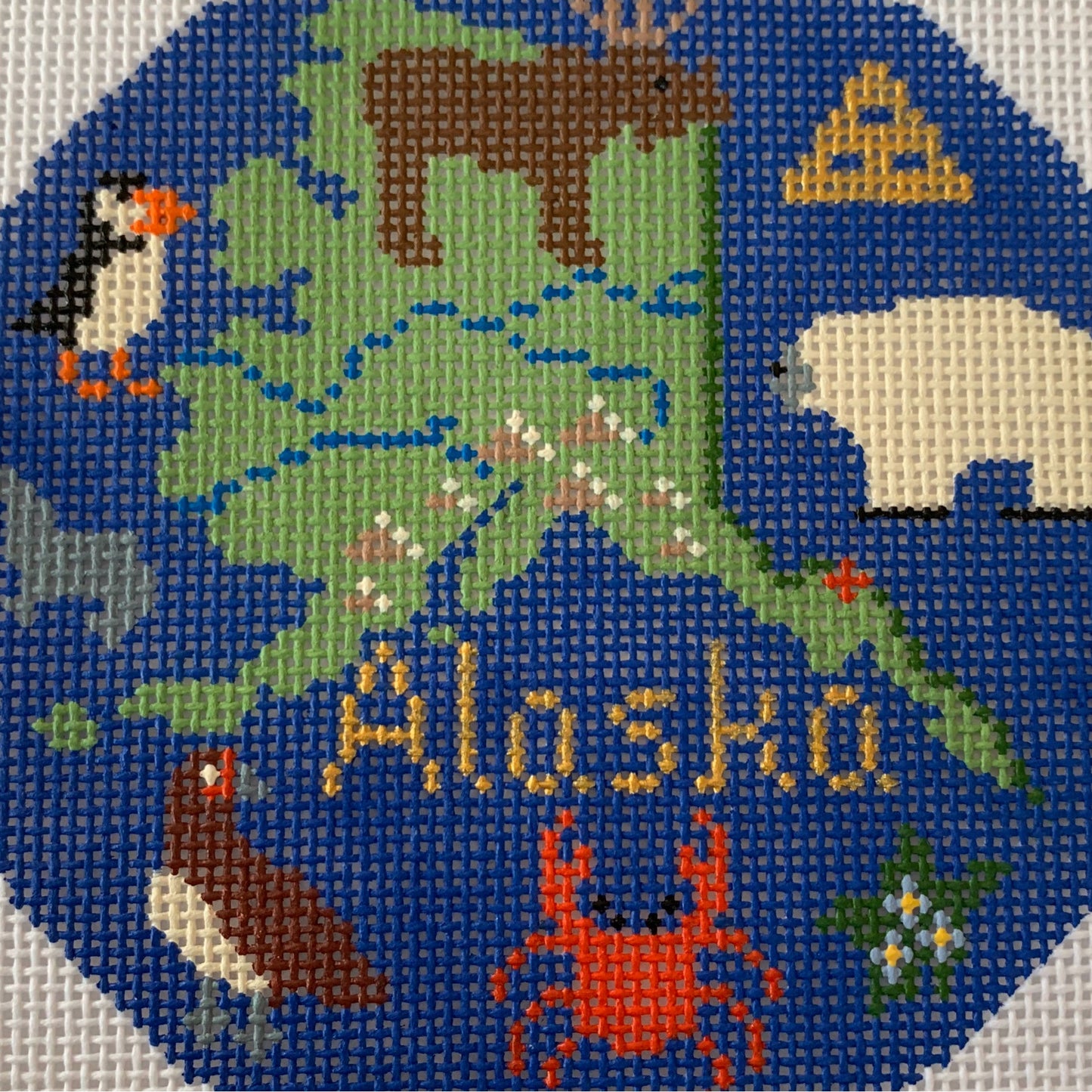 Alaska Round Needlecraft Canvas
