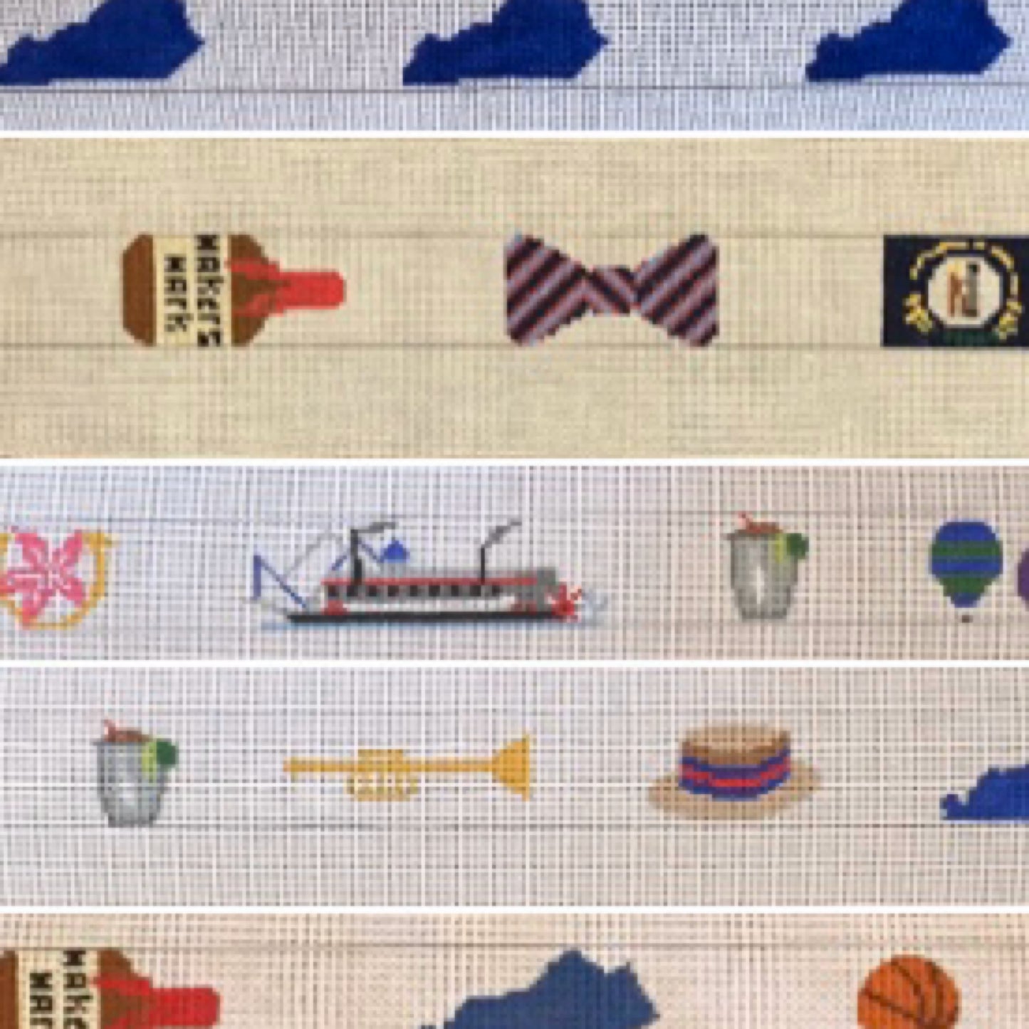 A Custom Painted Hobby Belt Needlecraft Canvas