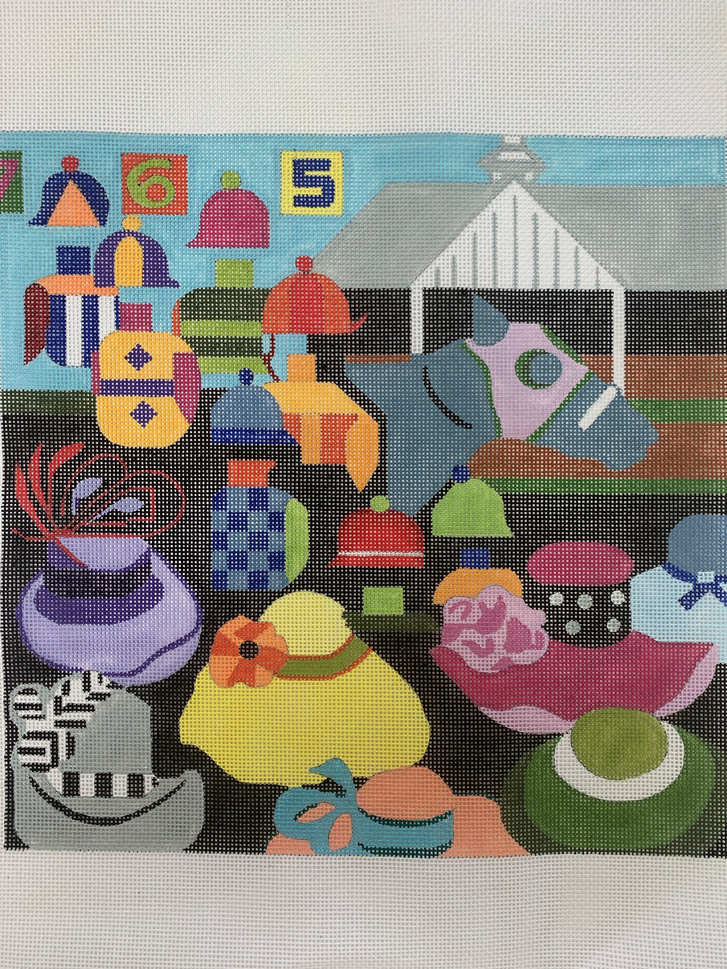 Derby Hats Needlecraft Canvas